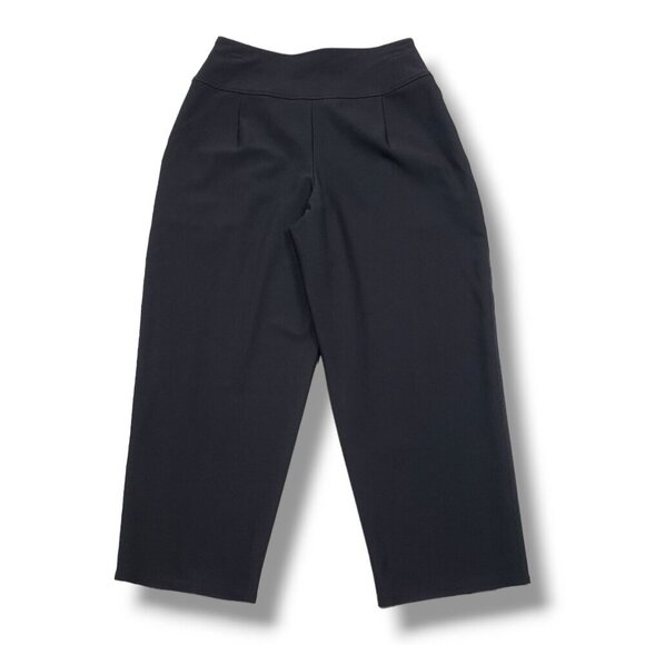 Athleta Stellar Wide Crop Pants Womens 6 Black High Rise Trouser UPF - Picture 5 of 9